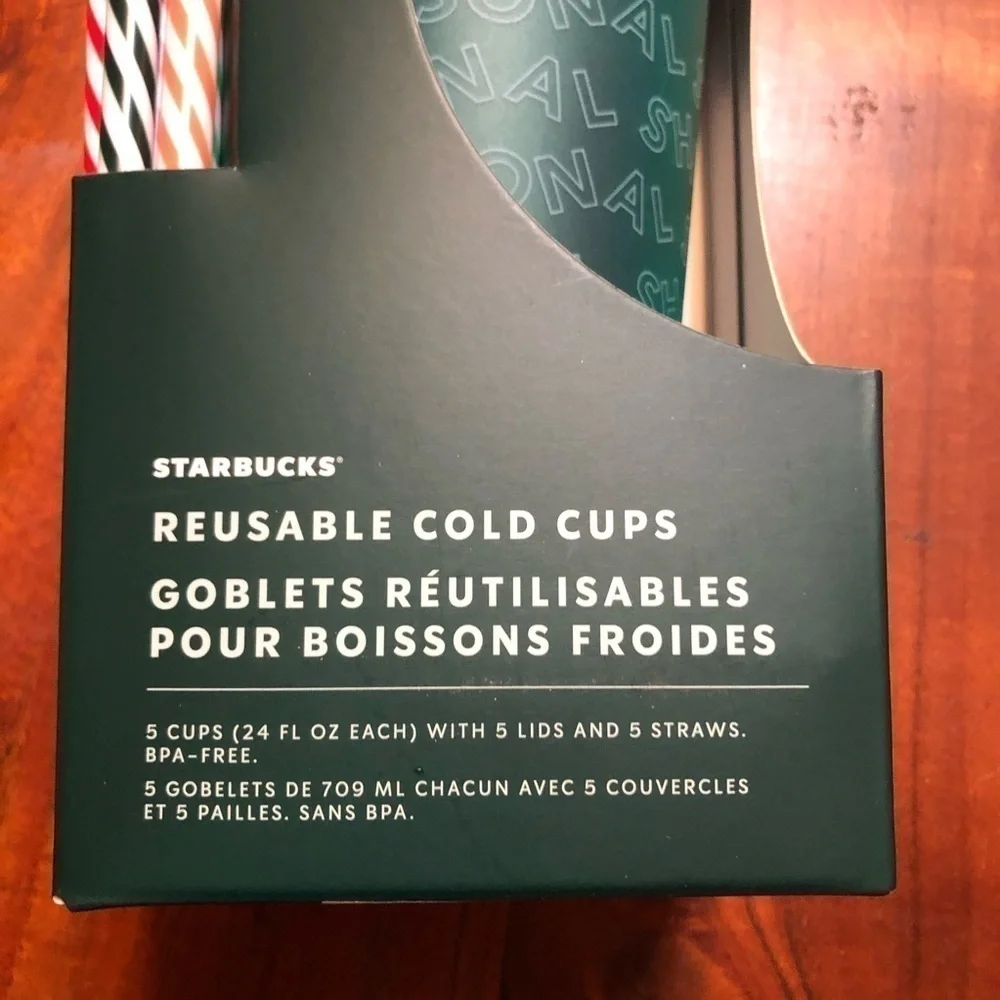 Starbucks ‘19 Reusable Christmas Cold Cups NEW